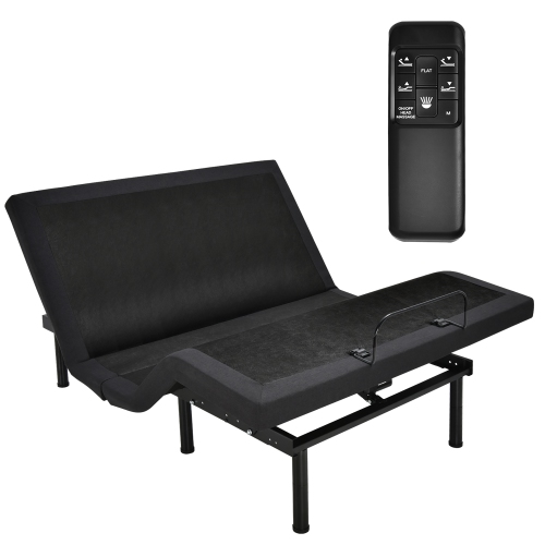Costway Adjustable Bed Base Electric Bed Frame with Massage Remote Control Queen