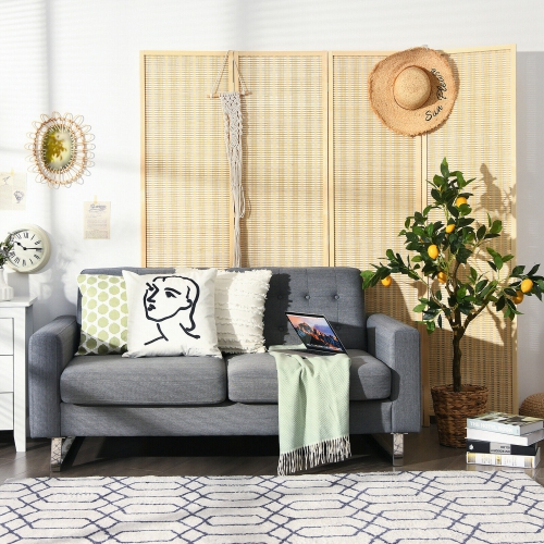 Gymax 4 Panel Room Divider Screen Portable Folding 6 ft Partition Screen