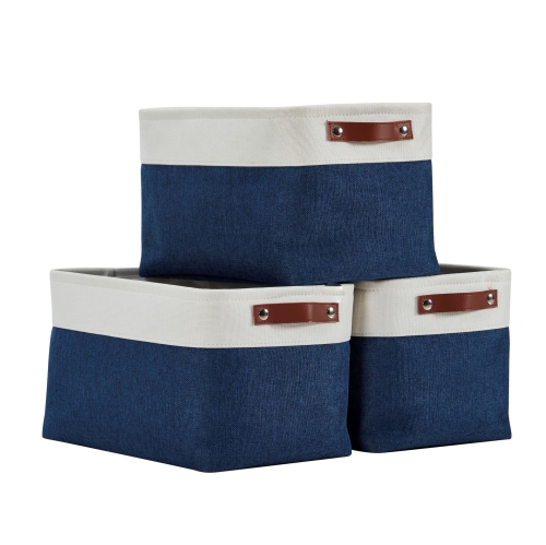 DECOMOMO Fordable Storage Bin - Collapsible Sturdy Cationic Fabric Basket W/Handles for Organizing Shelf Nursery Home Closet | Extra Large - 15.8 x