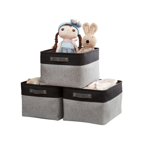 DECOMOMO Fordable Storage Bin - Collapsible Sturdy Cationic Fabric Basket W/Handles for Organizing Shelf Nursery Home Closet | Extra Large - 15.8 x