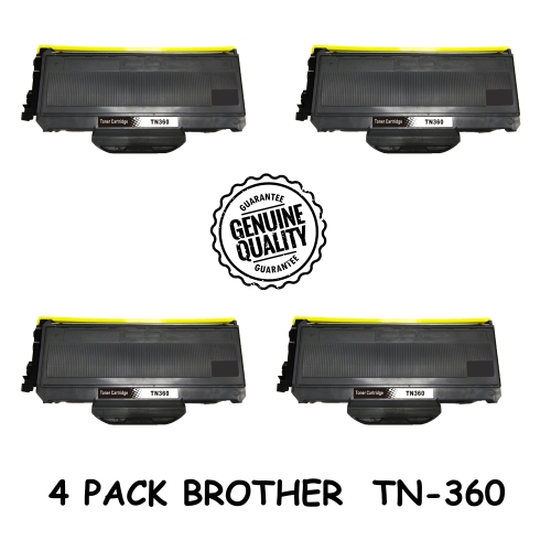 Bestoner™ 4 PK Brother TN360/TN-360/tn360/tn 360 Compatible Black Toner Cartridge Brother DCP-7030/7040/7045N HL-2140/2150/2170