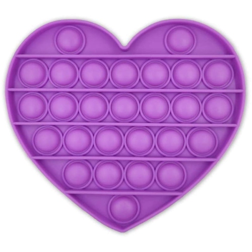 Purple Heart Push Pop Bubble Fidget Toy [Toys, Ages 3+]