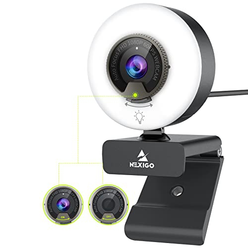 Webcam HD 1080p avec anneau lumineux caméra Web avec - Temu Canada