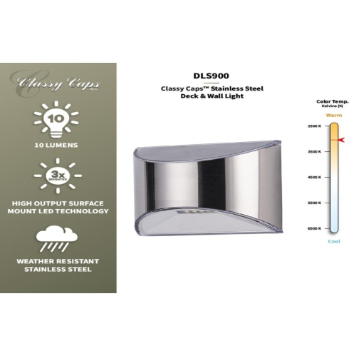 Classy Caps Stainless Steel Deck & Wall Light DLS900