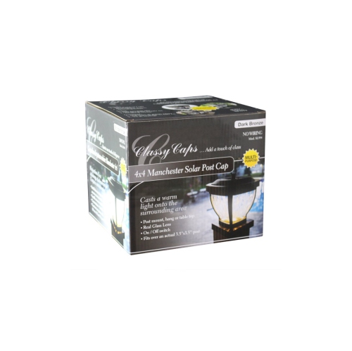 Classy Caps 4x4 Dark Bronze Manchester Solar Post Cap SL994