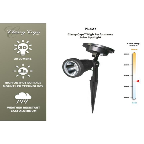 Classy Caps High Performance Solar Spotlight PL427