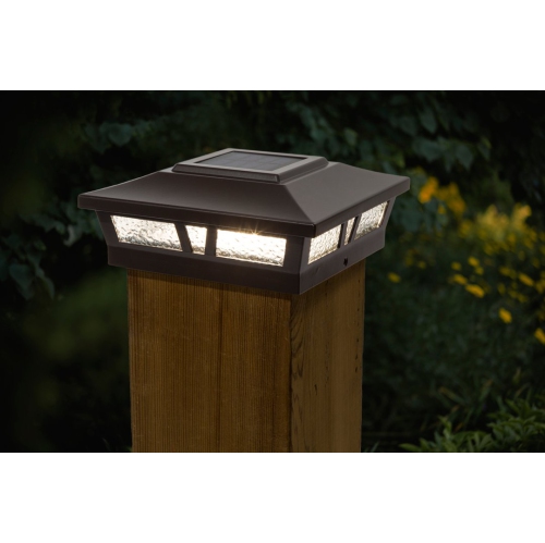 Classy Caps 6x6 Brown Aluminum Oxford Solar Post Cap SLX772C