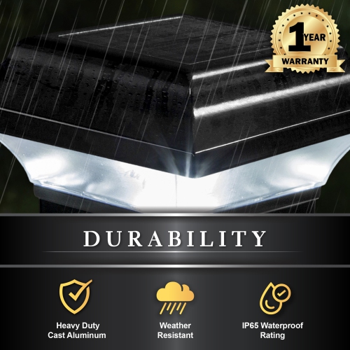 Casquette de poteau solaire impériale en aluminium noir 2,5x2,5 82 B de Classy Caps