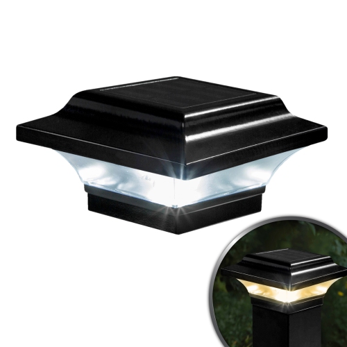 Casquette de poteau solaire impériale en aluminium noir 2,5x2,5 82 B de Classy Caps