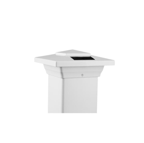 Classy Caps 4x4 White PVC Windsor Solar Post Cap SL4400