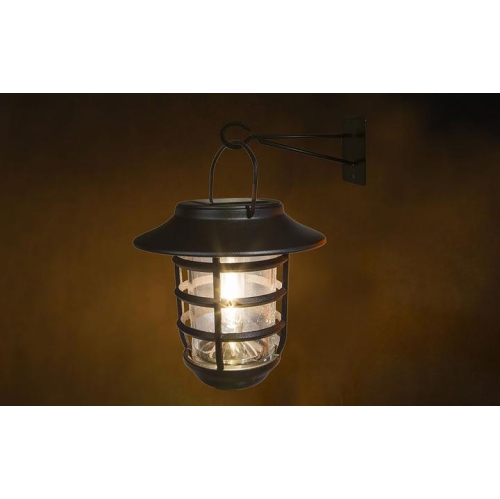 Classy Caps Black Aluminum Nottingham Solar Hanging Coach Light SHW553