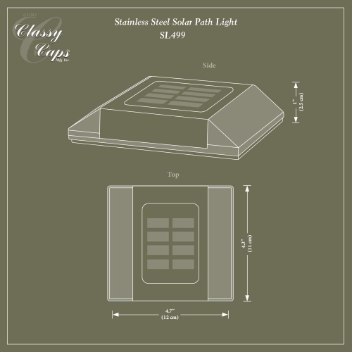 Classy Caps Stainless Steel Solar Path Light SL499