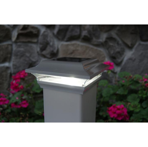 Classy Caps 4x4 White Aluminum Imperial Solar Post Cap SL211W