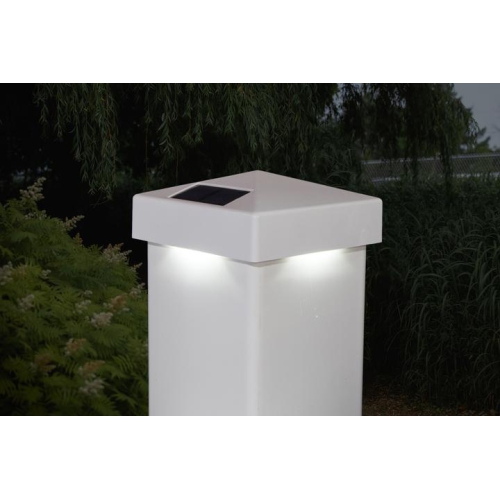 Classy Caps 4x4 White PVC Pyramid Solar Post Cap SL9901