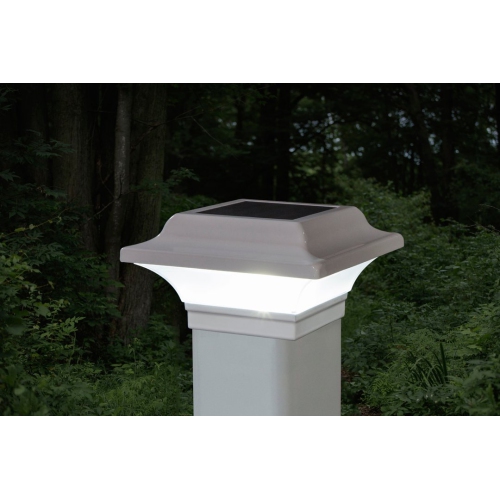Classy Caps 2.5x2.5 White Aluminum Imperial Solar Post Cap SLO82W