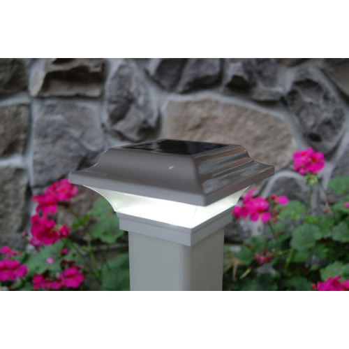 Classy Caps 2.5x2.5 White Aluminum Imperial Solar Post Cap SLO82W