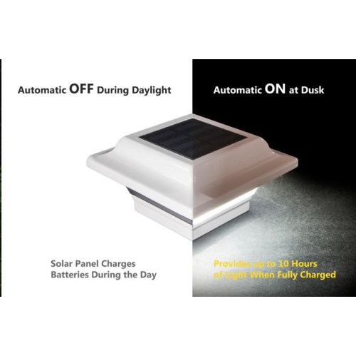 Classy Caps 2.5x2.5 White Aluminum Imperial Solar Post Cap SLO82W