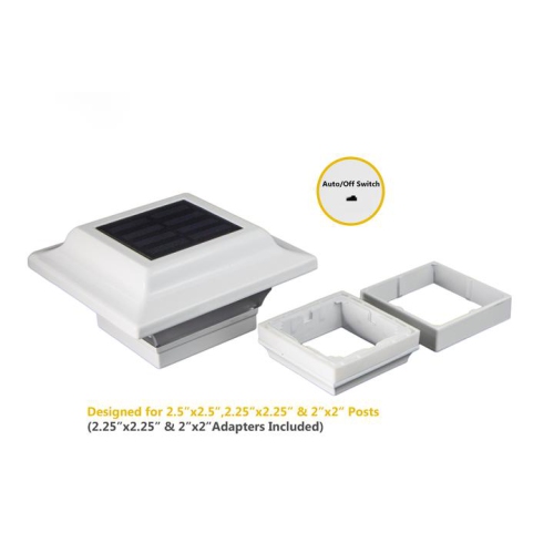 Classy Caps 2.5x2.5 White Aluminum Imperial Solar Post Cap SLO82W