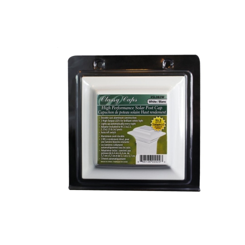 Classy Caps 2.5x2.5 White Aluminum Imperial Solar Post Cap SLO82W