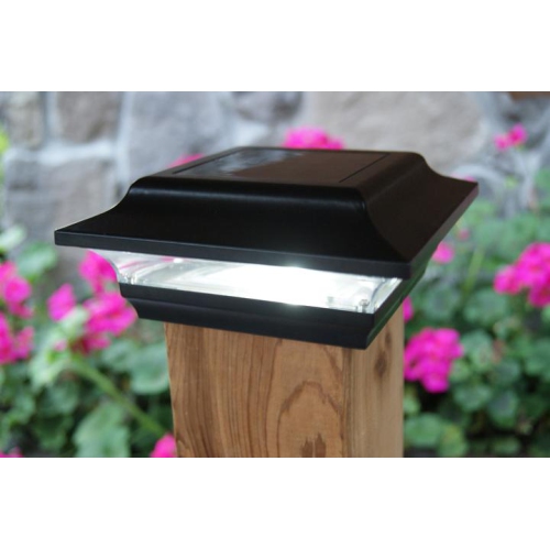 Classy Caps 4x4 Black Aluminum Imperial Solar Post Cap SL211B