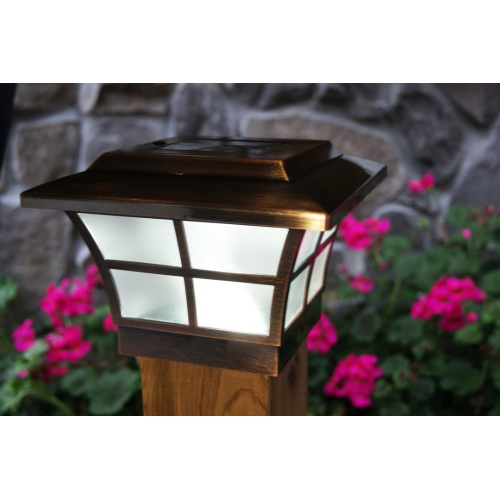 Classy Caps 4x4 Copper Plated Prestige Solar Post Cap SLO79C