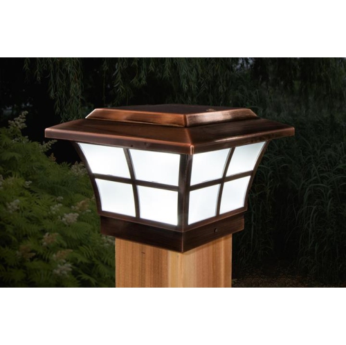 Classy Caps 4x4 Copper Plated Prestige Solar Post Cap SLO79C