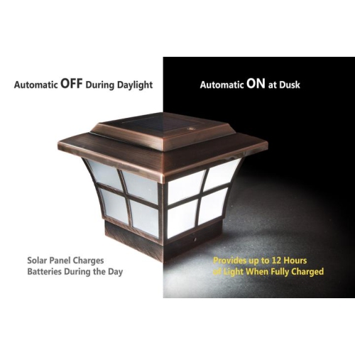 Classy Caps 4x4 Copper Plated Prestige Solar Post Cap SLO79C