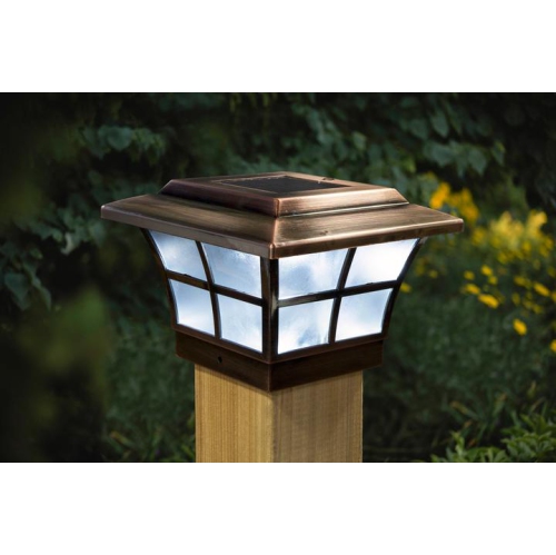 Classy Caps 4x4 Copper Plated Prestige Solar Post Cap SLO79C
