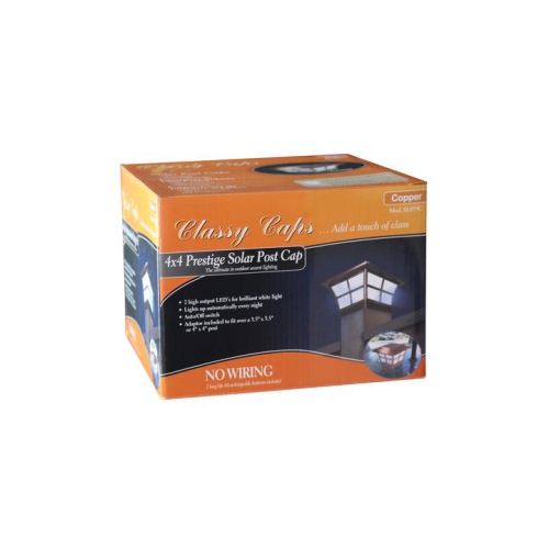 Classy Caps 4x4 Copper Plated Prestige Solar Post Cap SLO79C