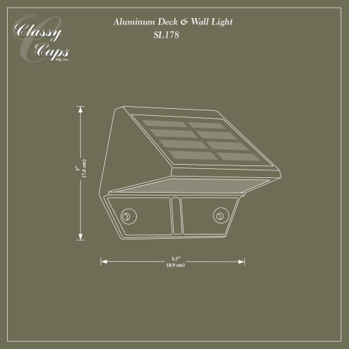 Classy Caps Black Aluminum Deck & Wall Light SL178