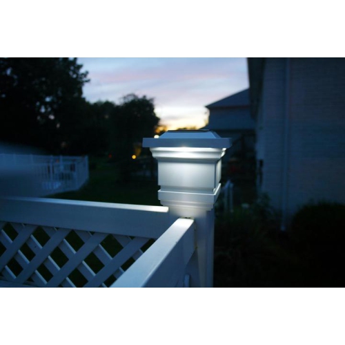 Classy Caps 4x4 White PVC Classy Solar Post Cap SLO74W