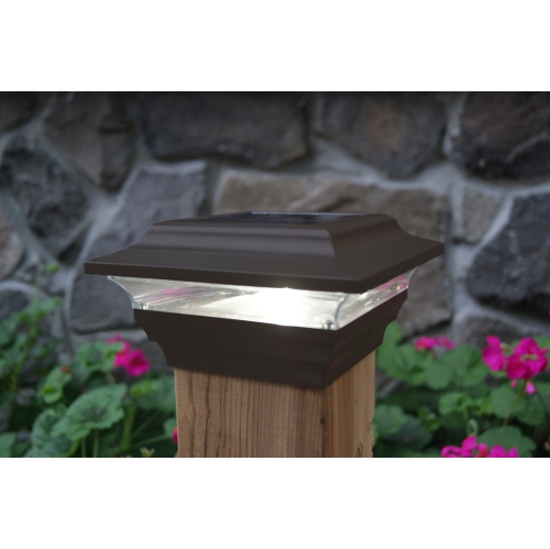 Classy Caps 4x4 Bronze Aluminum Imperial Solar Post Cap SL211R