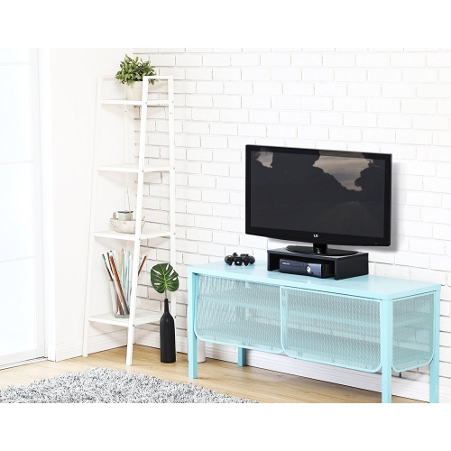 FITUEYES Réhausseur d'Écran d'Ordinateur en Bois Support de Moniteur PC et TV, Moniteur Stand pour Bureau, Famille 42,5x23,5x10cm, Noir