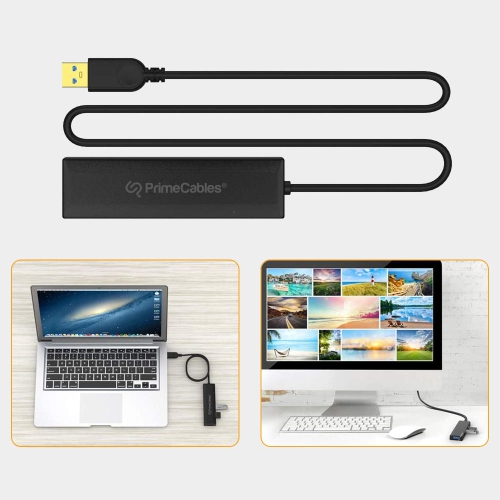 5 In 1 Ultra-Slim USB Data Hub With 3 USB 3.0 Ports And SD+TF Card Slots