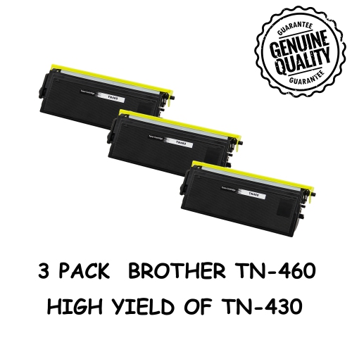 Bestoner™ 3 PK Brother TN460/TN-460/tn460/tn 460/tn430 Compatible Black Toner Cartridge Brother HL-1030 1230 1240 1435, DCP-1200 1400, MFC-8300 8500
