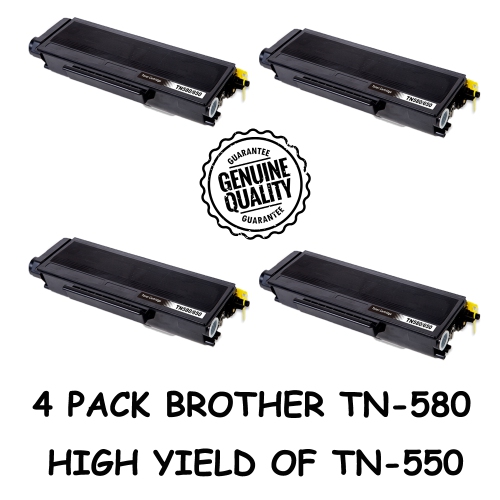 Bestoner™ 4 PK Brother TN580/TN-580/tn580/tn 580/tn550 Compatible Black Toner Cartridge Brother DCP-8060 8065 HL-5200 5240 5250 5270 5280 MFC-8460
