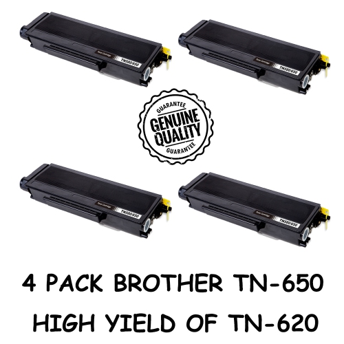 Bestoner™ 4 PK Brother TN650/TN-650/tn650/tn 650/tn620 Compatible Black Toner Cartridge Brother DCP-8050 8080 80585 HL-5340 5350 5370 5380 MFC-8370