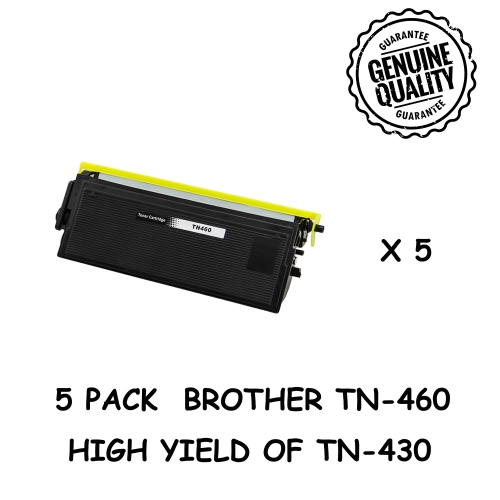 Bestoner™ 5 PK Brother TN460/TN-460/tn460/tn 460/tn430 Compatible Black Toner Cartridge Brother HL-1030 1230 1240 1435, DCP-1200 1400, MFC-8300 8500