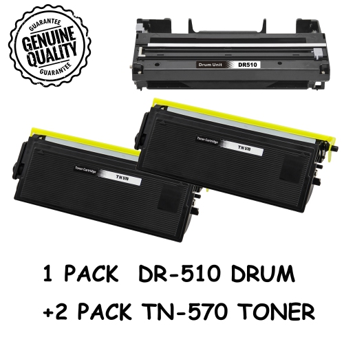 Bestoner™ Brother 1Drum + 2 Toner DR510/DR-510/TN570/tn-570/tn570/tn540 Compatible Brother DCP-8040 8045 HL-5100 5130 5140 5150 5170 MFC-8440 8220