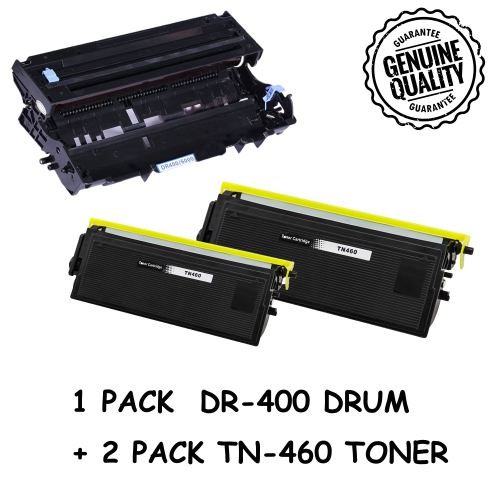 Bestoner™ Brother 1Drum + 2 Toner DR400/DR-400/TN460/tn-460/tn460/tn430 Compatible Brother HL-1030 1230 1240 1435, DCP-1200 1400, MFC-8300 8500 8700