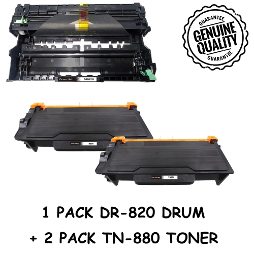 Bestoner™ Brother 1Drum + 2 Toner DR820/DR-820/TN880/tn-880/tn880/tn850 Compatible Brother HL-L6200 L6300 L5100 MFC-L5700 L5800 L6800 DCP-5500 L5600