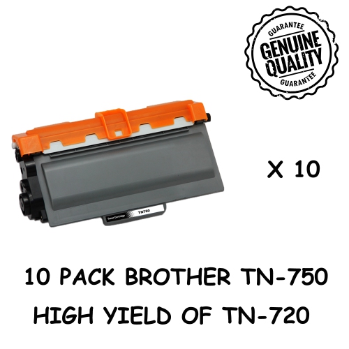 Bestoner™ 10 PK Brother TN750/TN-750/tn750/tn 750/tn720 Compatible Black Toner Cartridge Brother HL-5440 HL-5450 HL-6180 DCP-8110 DCP-8150 MFC-8510