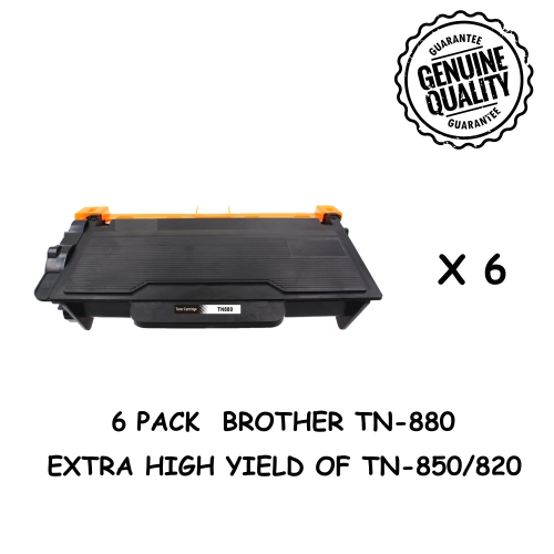Bestoner™ 6 PK Brother TN880/TN-880/tn880/tn 880/tn850 Compatible Black Toner Cartridge Brother HL-L6200 L6300 L5100 MFC-L5700 L5800 L6800 DCP-5500