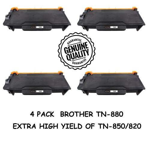 Bestoner™ 4 PK Brother TN880/TN-880/tn880/tn 880/tn850 Compatible Black Toner Cartridge Brother HL-L6200 L6300 L5100 MFC-L5700 L5800 L6800 DCP-5500