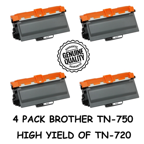 BESTONER  4 Pack Brother Tn750/tn-750/tn750/tn 750/tn720 Compatible Toner Cartridge Brother Hl-5440 Hl-5450 Hl-6180 Dcp-8110 Dcp-8150 Mfc-8510