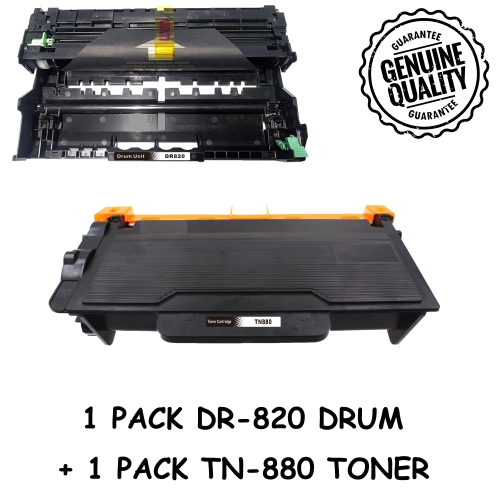 BESTONER  Brother 1Drum + 1 Toner Dr820/dr-820/tn880/tn-880/tn880/tn850 (Toner & Drum Combo) Compatible Brother Hl-L6200 L6300 L5100 Mfc-L5700 L5800