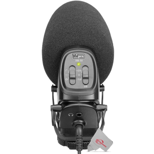 Vidpro XM-50 Professional On-Camera Condenser Shotgun Video Microphone
