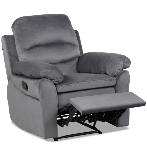 Costway Recliner Chair Single Sofa Armchair Sleeper Lounger w/ Footrest