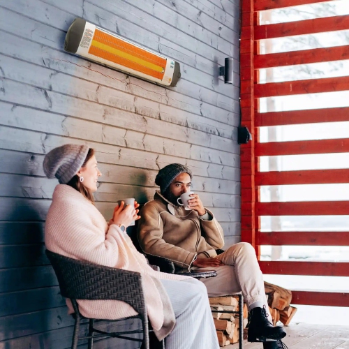 Chaufferette électrique de 1500 W C-15 d'Econat avec thermostat pour l'intérieur et l'extérieur