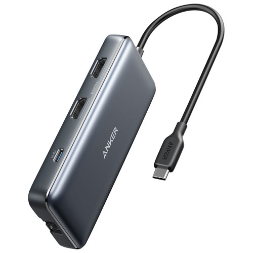 Concentrateur USB-C 8-en-1 PowerExpand d'Anker avec deux ports HDMI 4K